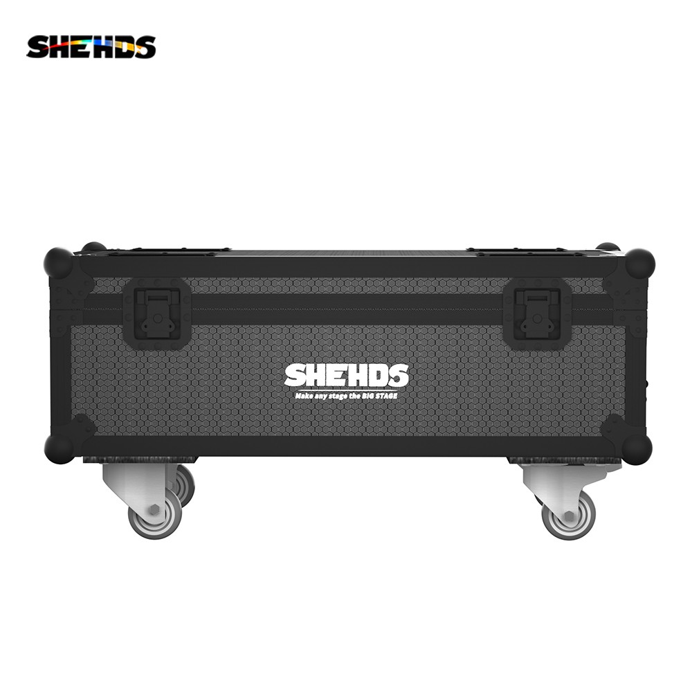 SHEHDS 10Pcs 6x18W Par Lights RGBWA+UV 6in1 Remote APP Control With Flight Case