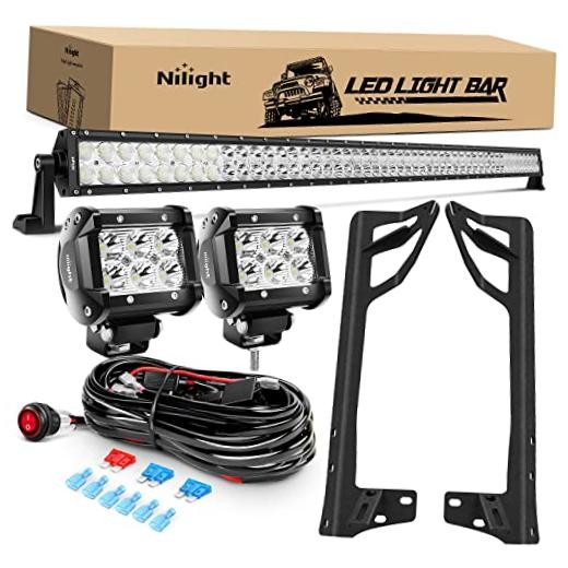 52Inch Led Light Bar Spot 52Inch Light +LED Pods+Harness+JK Mounting Bracket