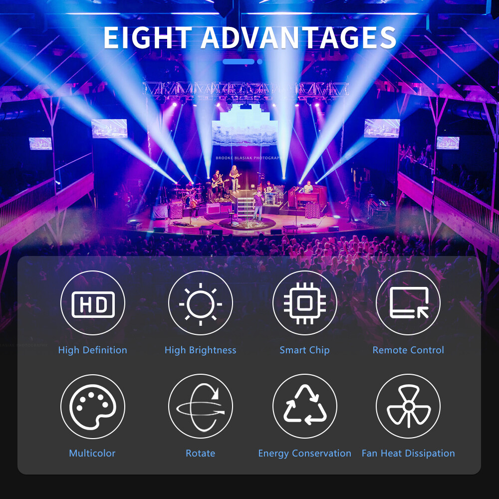 230W Moving Head Light Mini Beam RGBW Party Stage Lighting LED DMX Disco Light