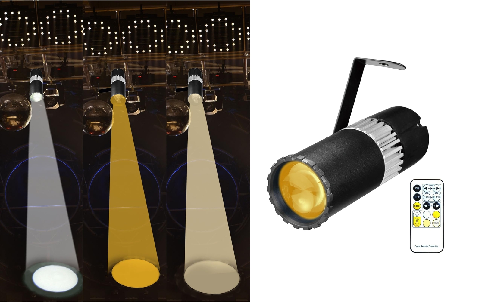 15W Double White LED pinspot Manual Focus