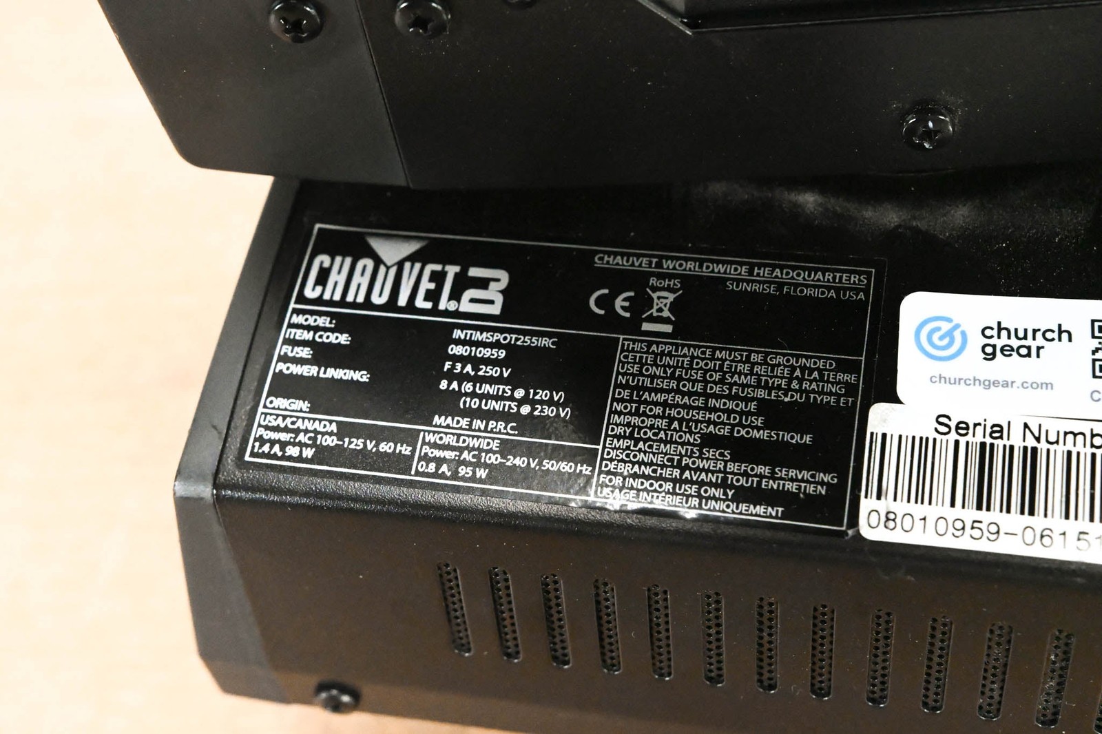 Chauvet Intimidator Spot 255 IRC 60W LED Moving Head Spot Fixture CG013QY