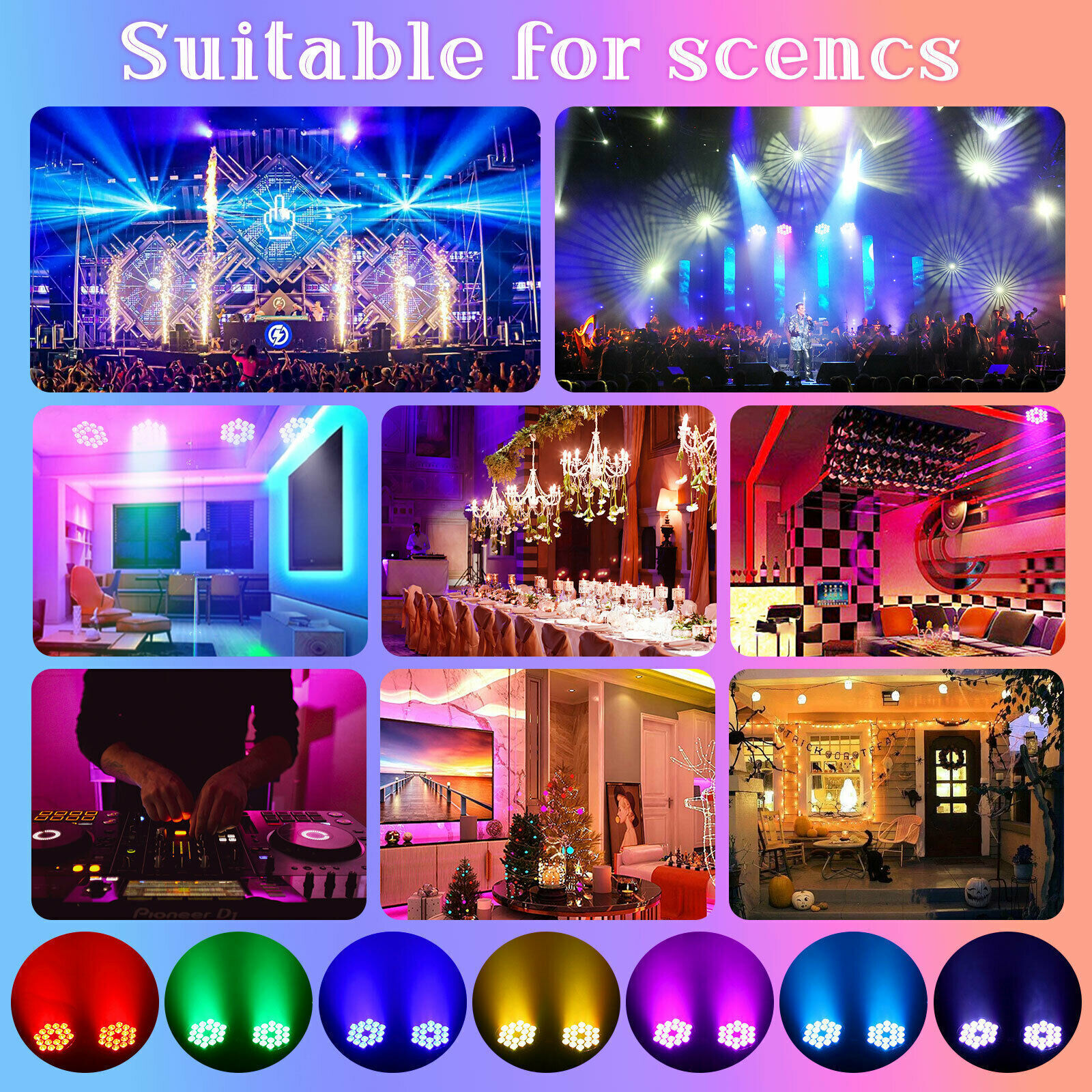270w 18 Led RGBW UV Stage Par Light DMX Disco Event Show Party Club Party Lamp