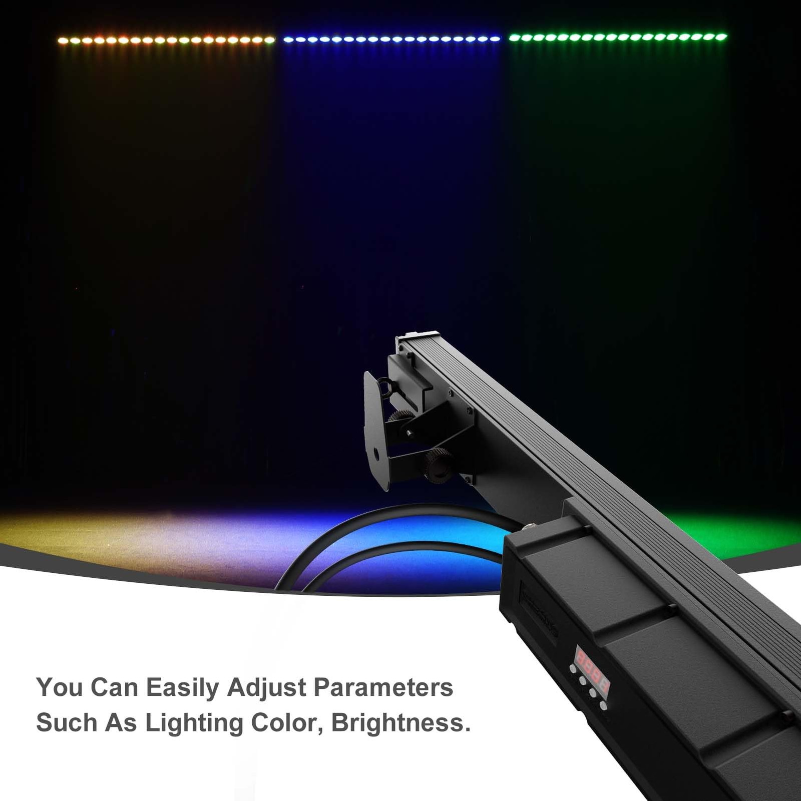 SHEHDS 18x10W Waterproof Wash Wall Light, RGBWUV 6-in-1 Stage DJ Light
