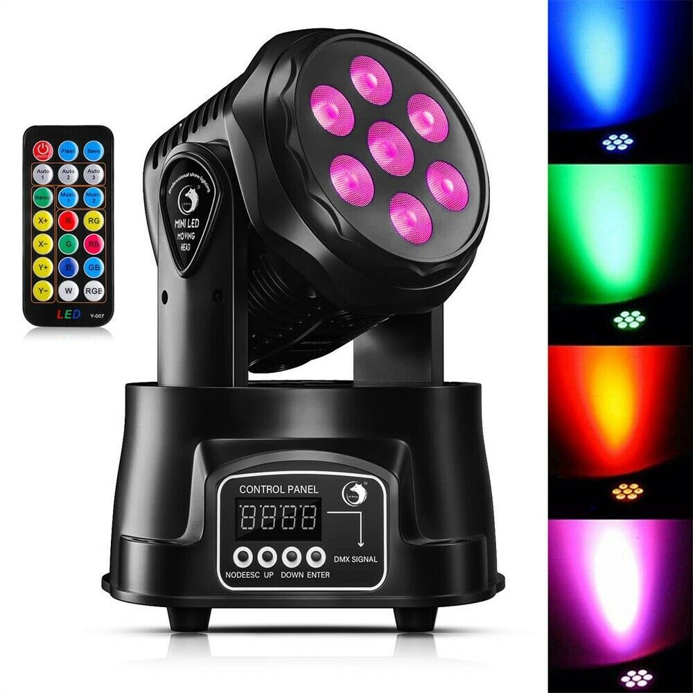 4PCS 105W LED Moving Head Light RGBW Beam Stage Spot Lighting DJ Halloween DMX