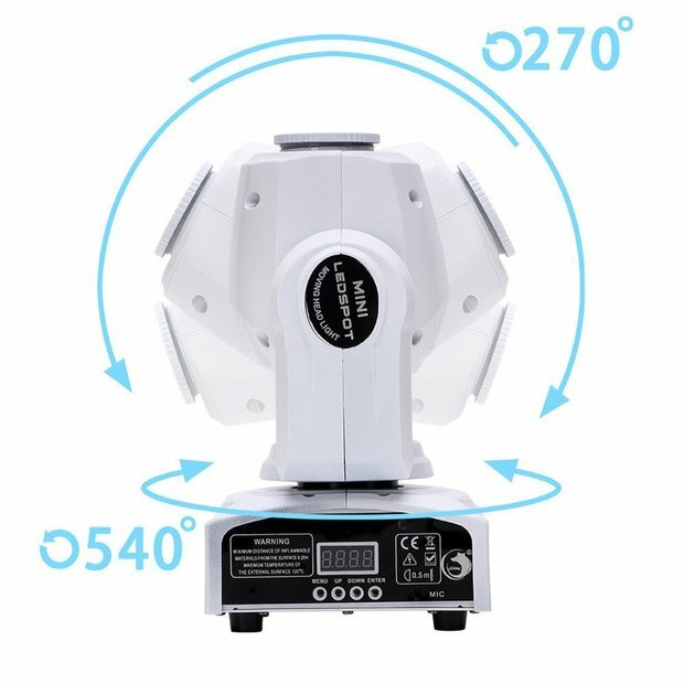 120W LED Moving Head Stage Light RGBW 8Gobo Spot Beam Disco DJ Show Lighting DMX