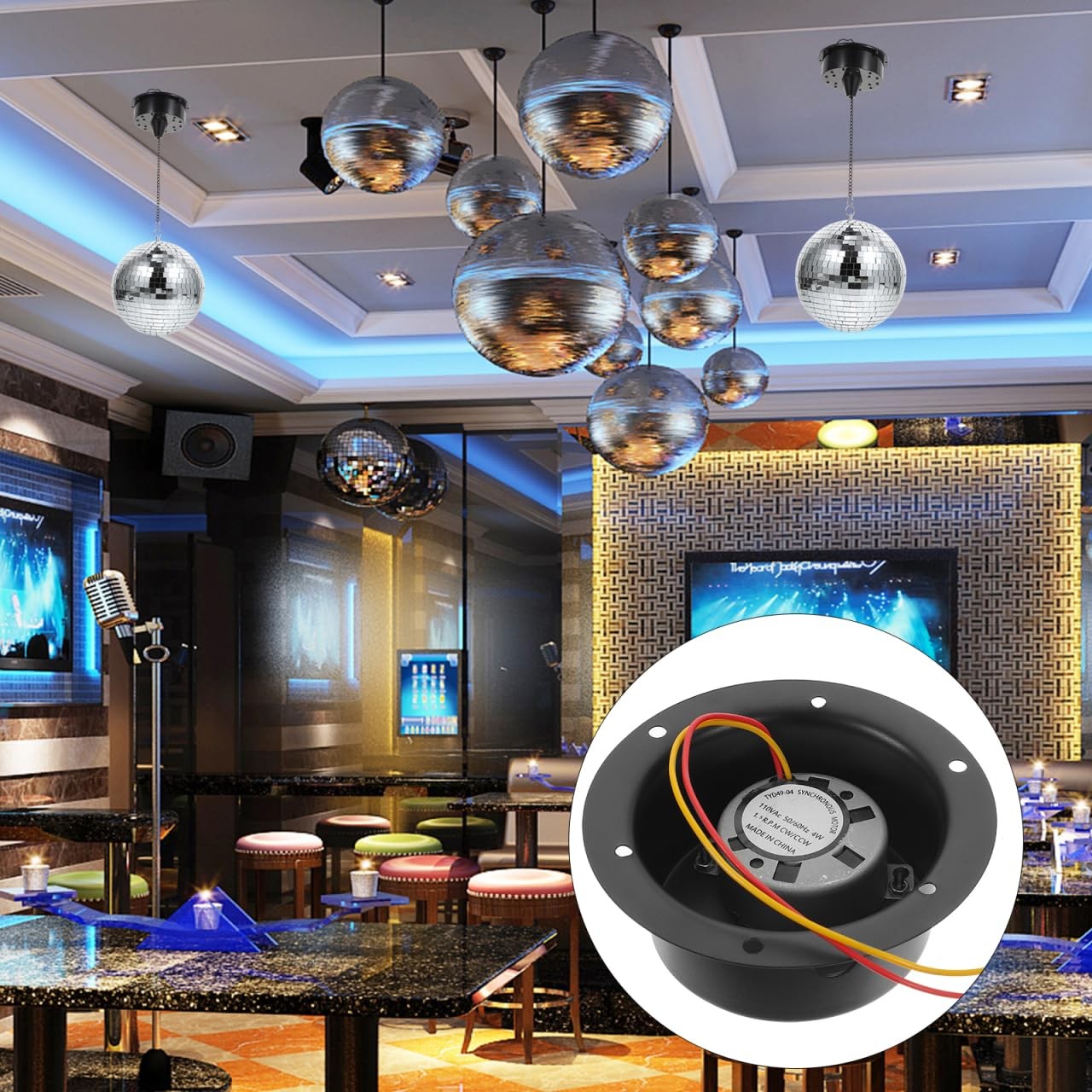 Heavy Duty Disco Ball Motor Electric Rotator 110V 4.33×4.33×2.36 Inch Event