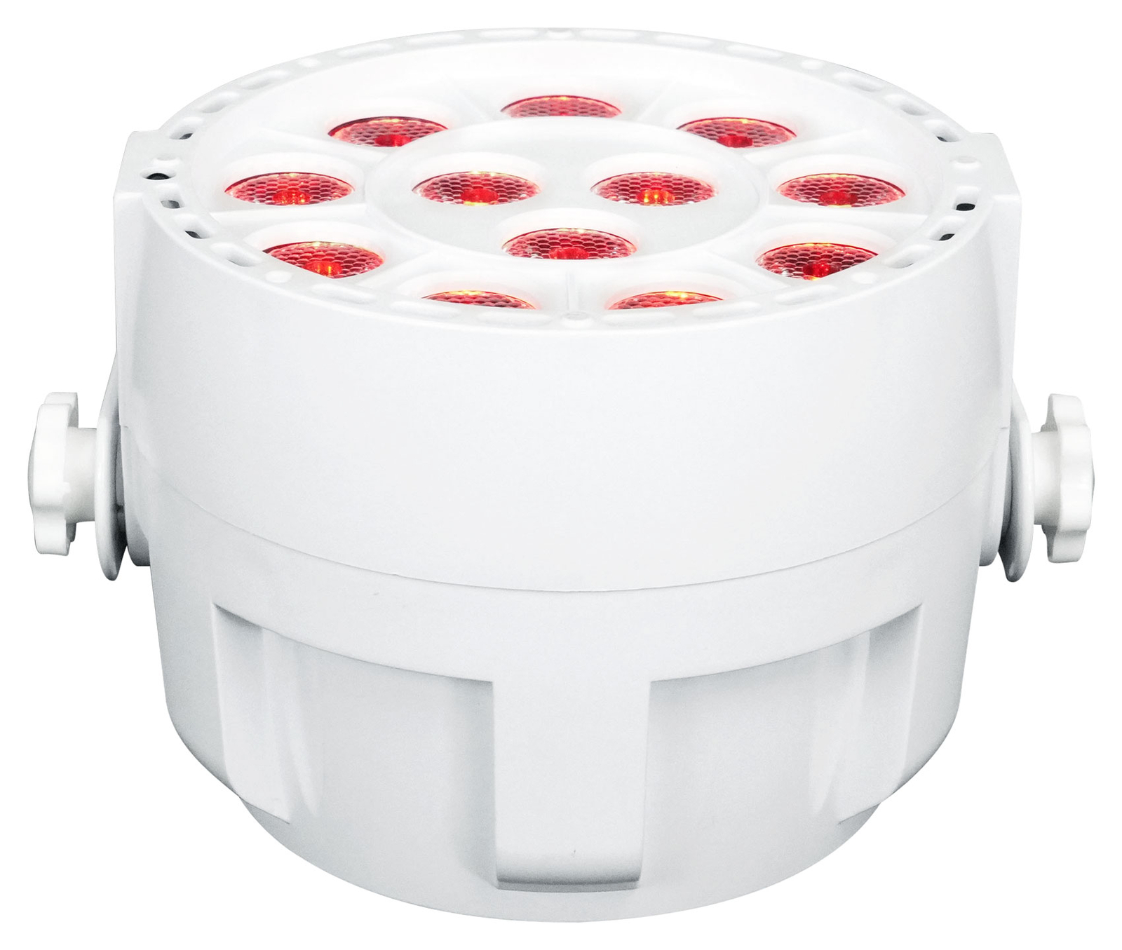 4) Rockville RockPAR TRI LED RGB Compact Par Can DJ DMX Wash Lights+Remote White