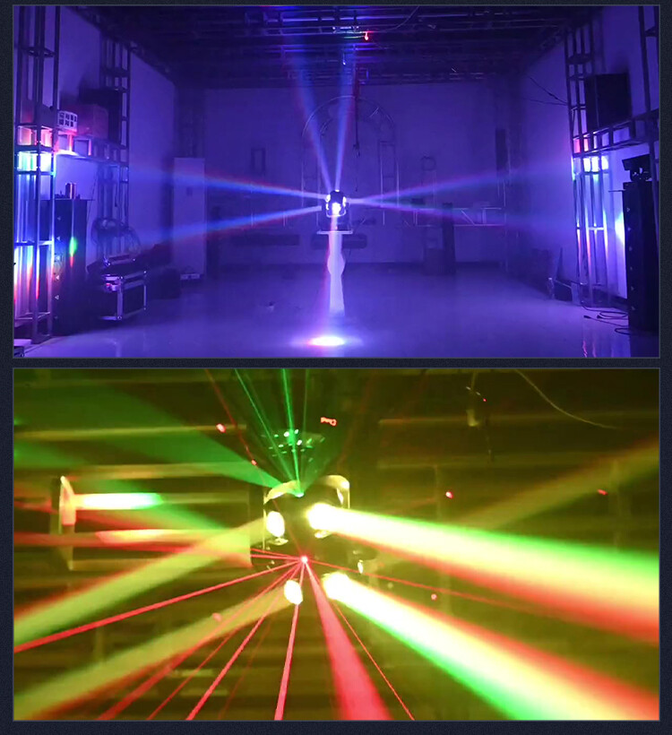 150W Arm Wind Fire Wheel LED Beam Laser Strobe Moving Head Light for DJs Party