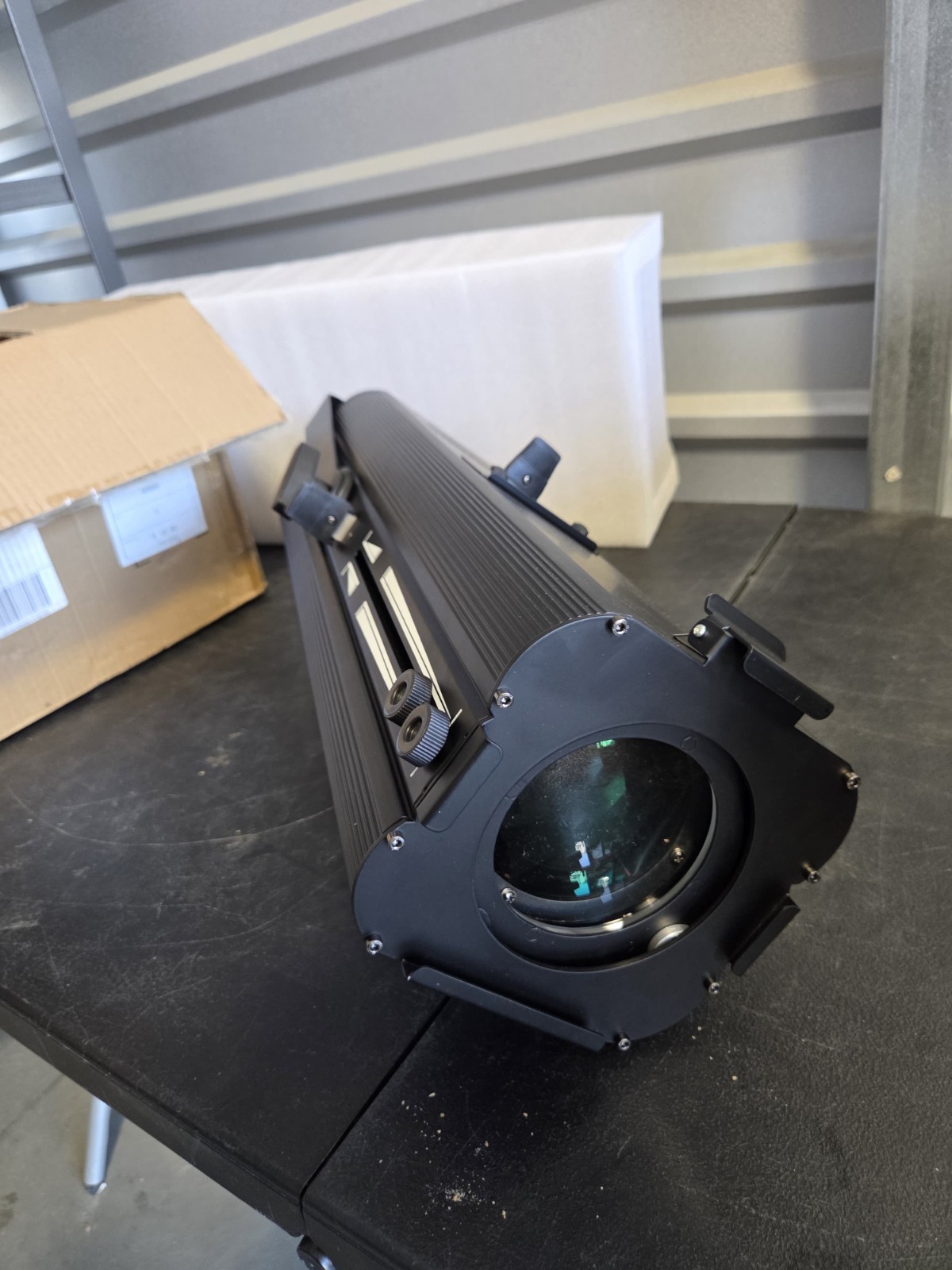 Monoprice 200W COB LED Ellipsoidal White With Gobo Holder 3 Channel DMX Control,