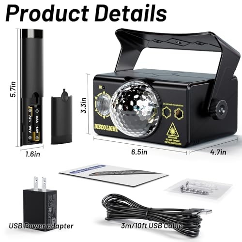 Party Lights Dj Disco Light Disco Ball Light LED Stage Strobe Plastic shell 1