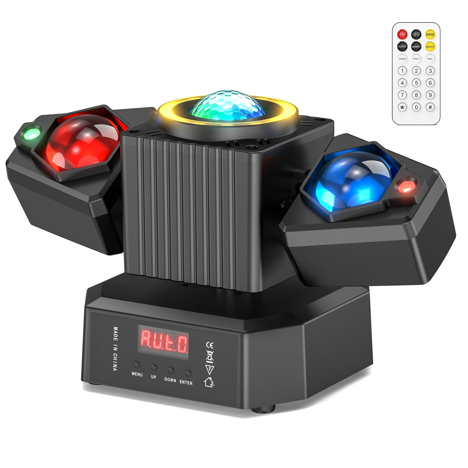 105W Two-armed Stage Light Moving Head Light RGBW 4-IN-1 Lighting Effect Remote