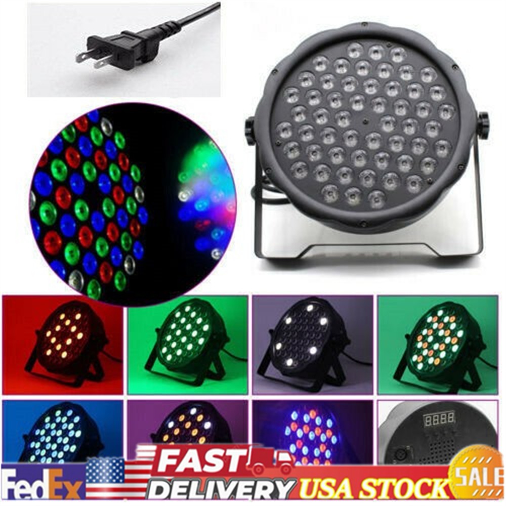 New 54 LED RGBW Stage PAR 64 Light 162W Party Lighting DMX DJ Show Strobe light