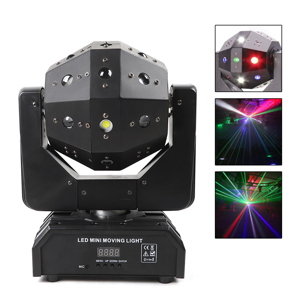 3W LED Laser Stage Light RGBW Moving Head Lamp for DJ Disco KTV Party Bar DMX