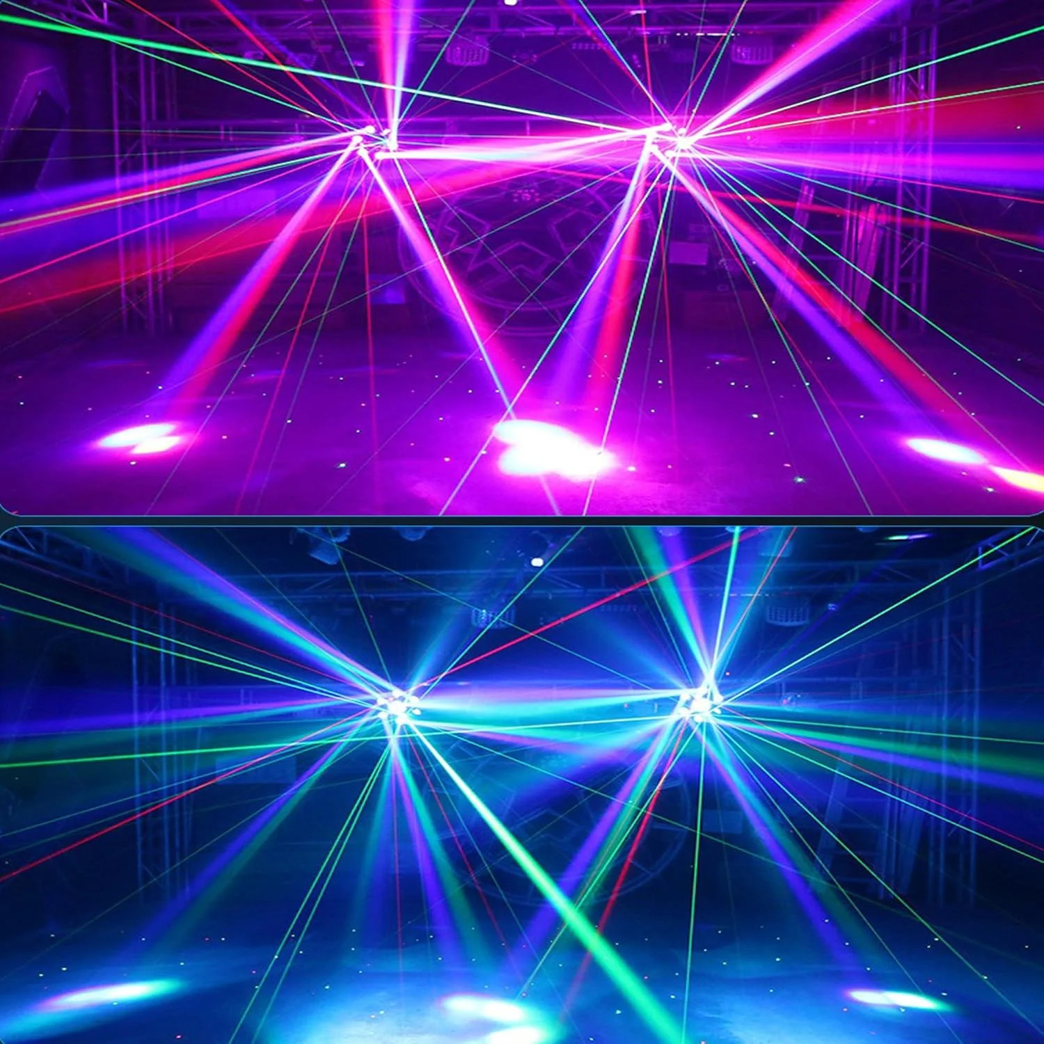 JUNMAN 6 Head Bee Eye Led Beam Moving Head Wash Light Stage Lights 1pc Pack | DJ