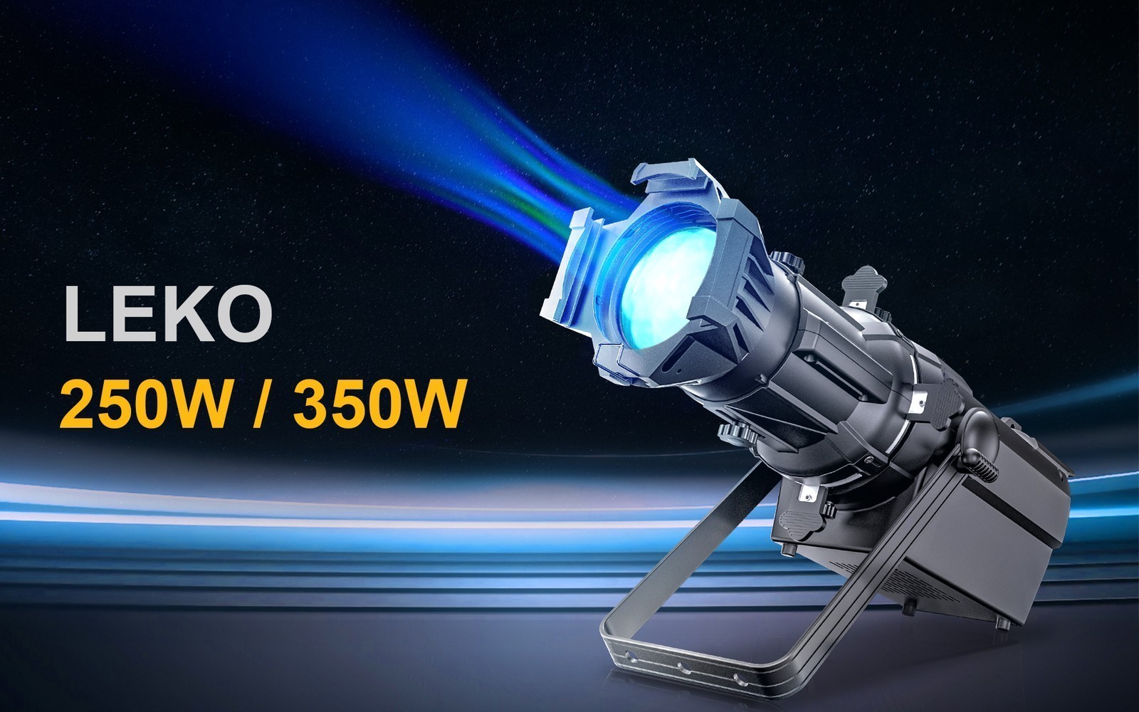 SHEHDS 2Pcs 250W RGBW Prime Lens Spotlight LED Spot Leko For Show Stage Bar DJ
