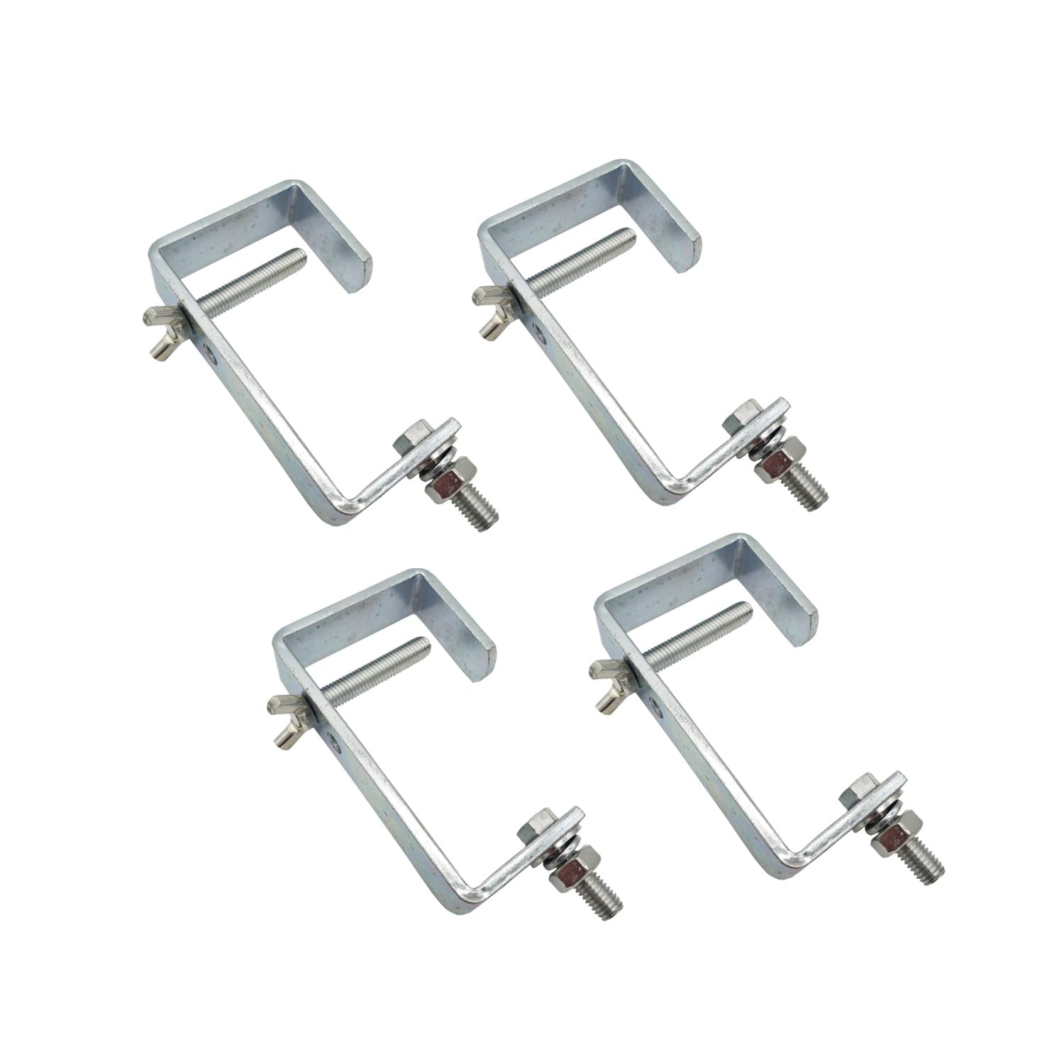 4 PCS Stage Light Clamp Hook Square Tube 37×64.5mm 19.1×64.5mm 77lbs DJ