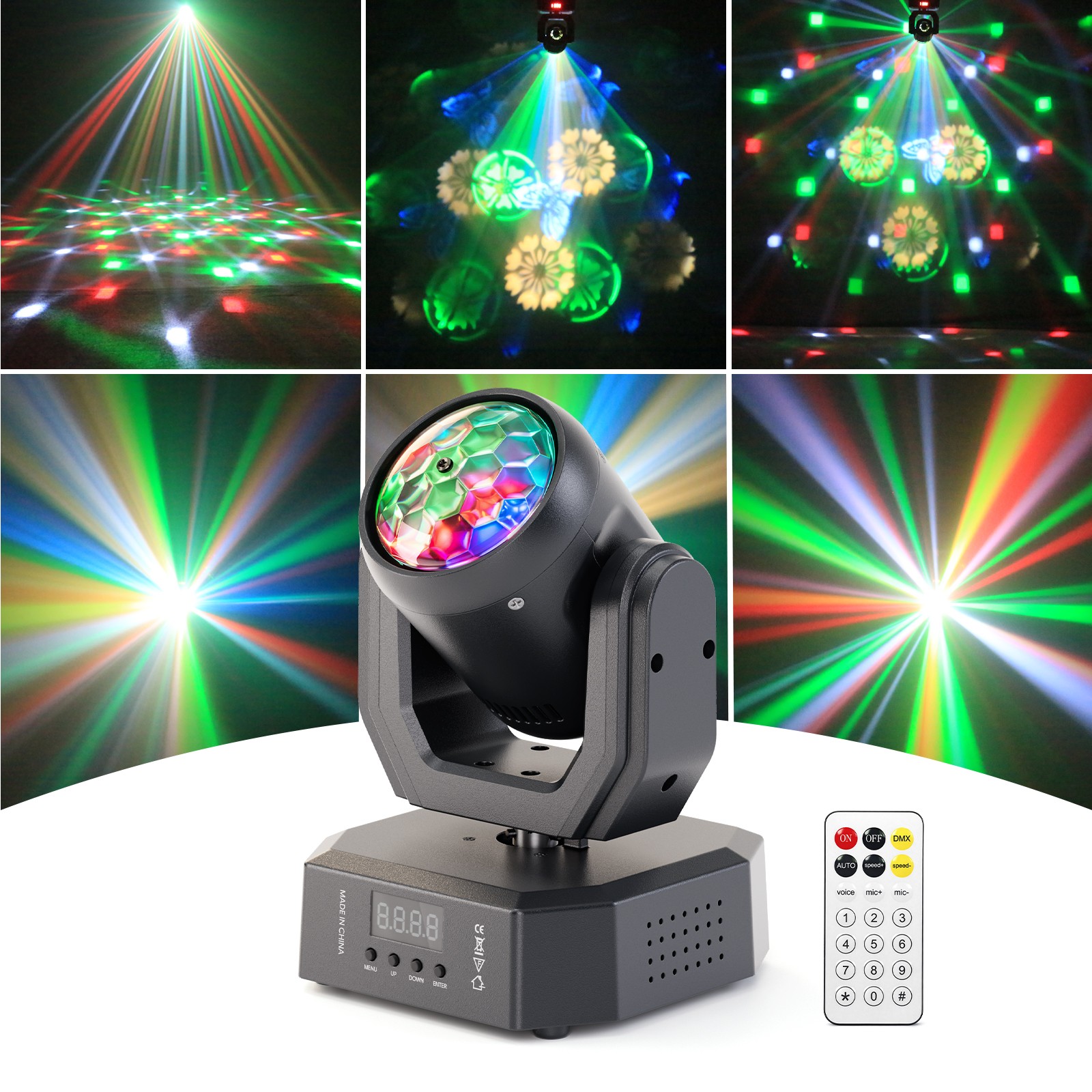 Mini 30W Magic Ball LED Moving Head Light Pattern Beam Stage Lighting DJ Disco