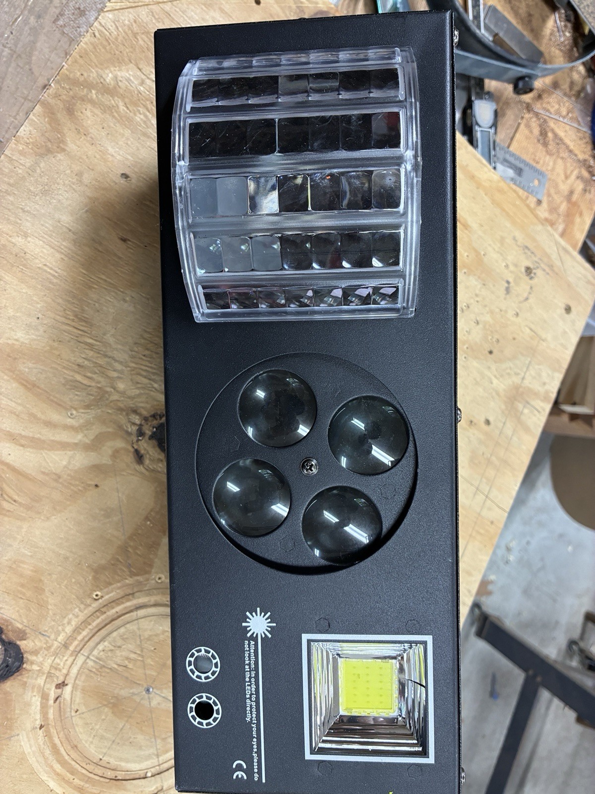 MARYGEL 4-in-1 DJ Stage Lights with Mixed Effect, RGB LED, and Laser