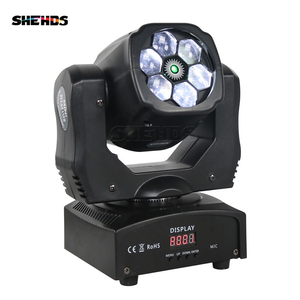 LED 6x15W RGBW Laser Moving Head Light Beam Wash Lighting For Party Bar Club