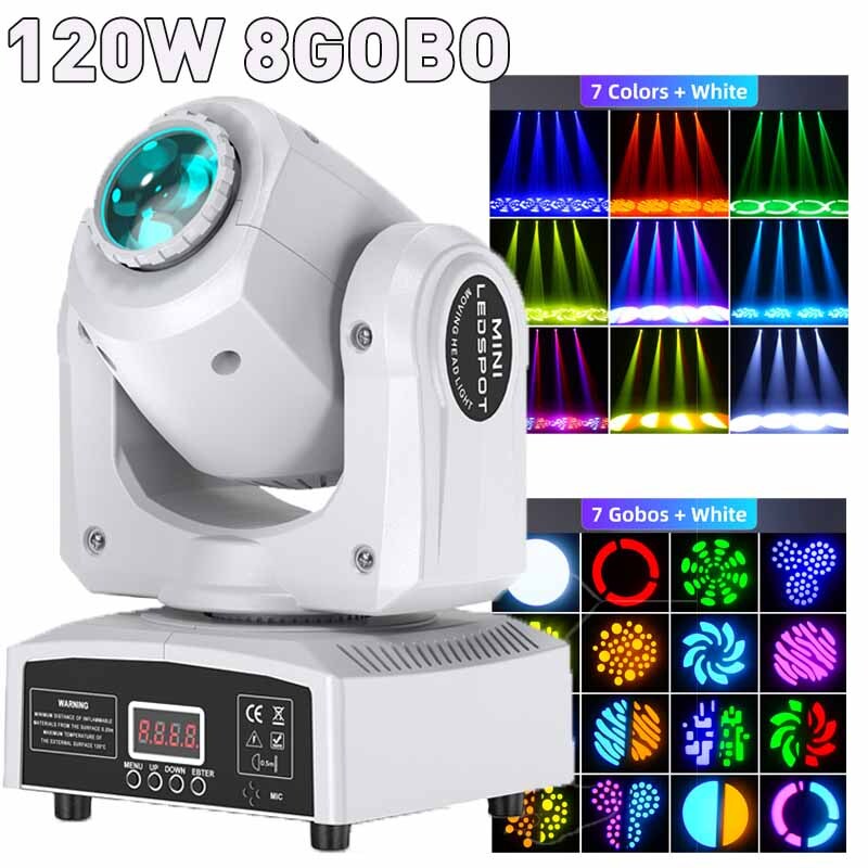 U’King Beam 120W Stage Moving Head Light LED GOBO RGBW DJ DMX Disco Club Light