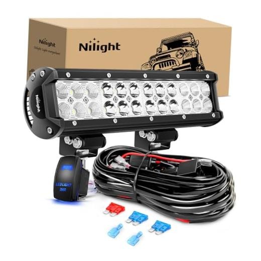 – ZH084 LED Light Bar 12Inch 72W Spot Flood 12 Inch 72W light+ Wiring Harness