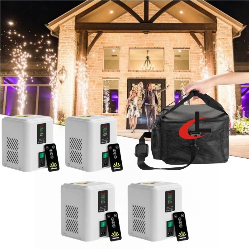 4X350W Cold Sparkler Machine Fountain 3 Meters Mini Fireworks Cold Pyro Machine