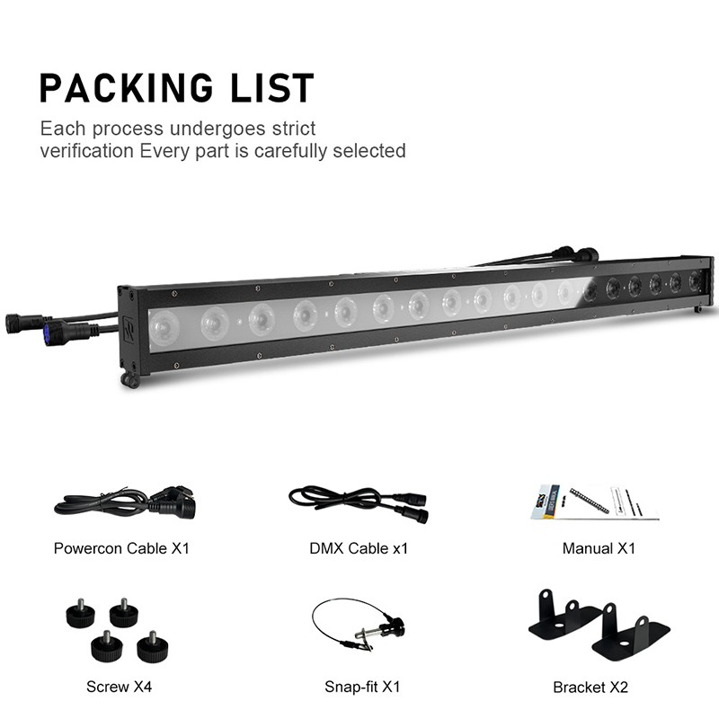SHEHDS IP65 LED 18x10W RGBWA+UV 6IN1 Wash Wall Lighting Waterproof DMX Party Bar