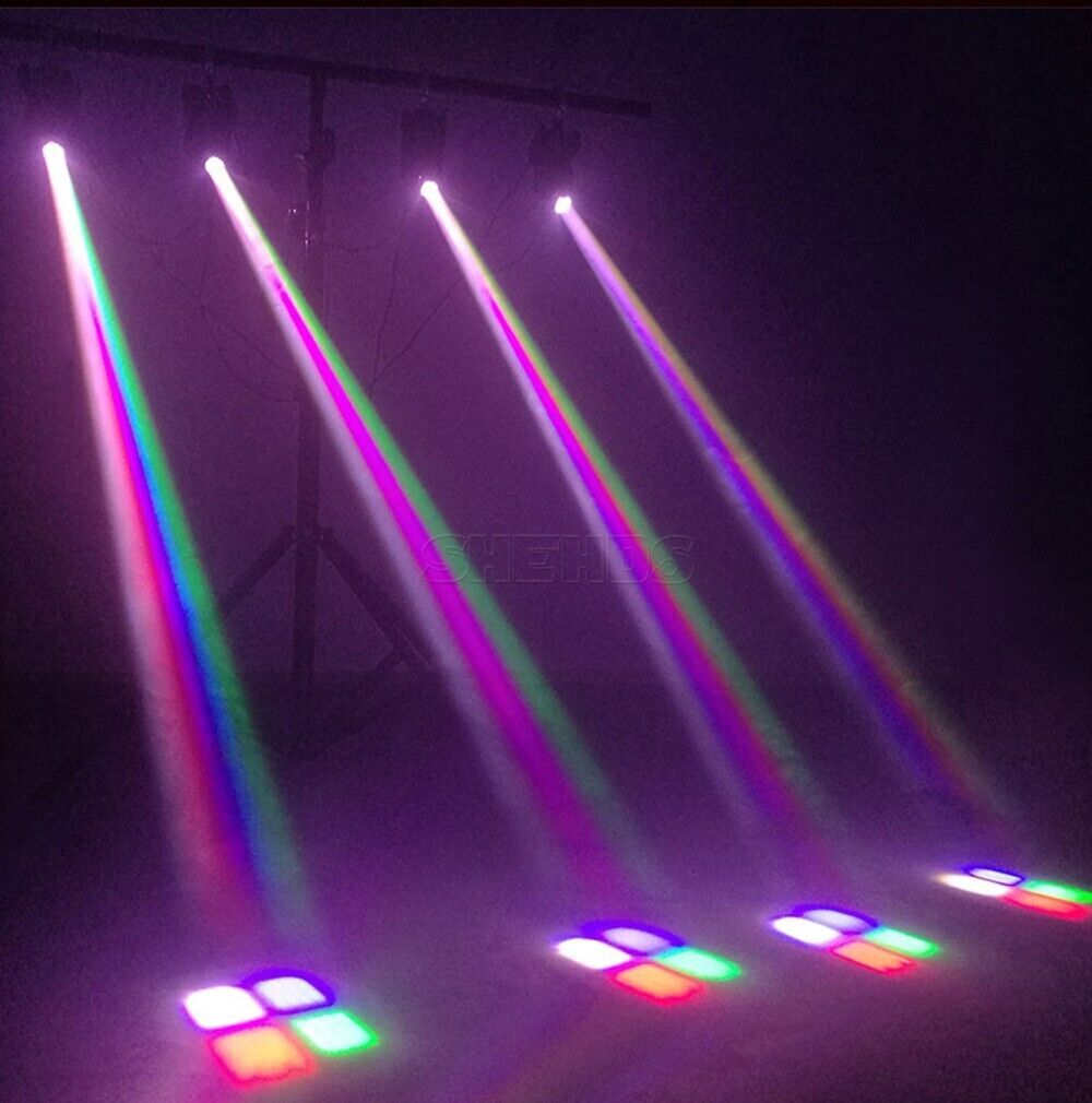 SHEHDS Mini LED 10W Spot Beam Moving Head Lighting 4in1 RGBW For DJ Party Stage