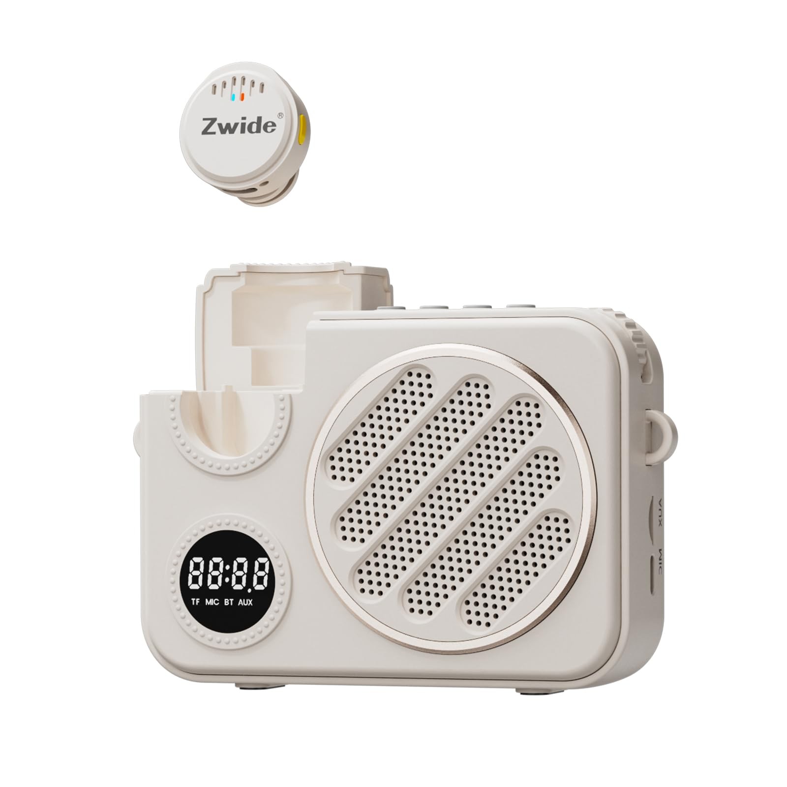 10W Voice Amplifier with Wireless Lavalier Microphone and 5000mAh Battery Por…