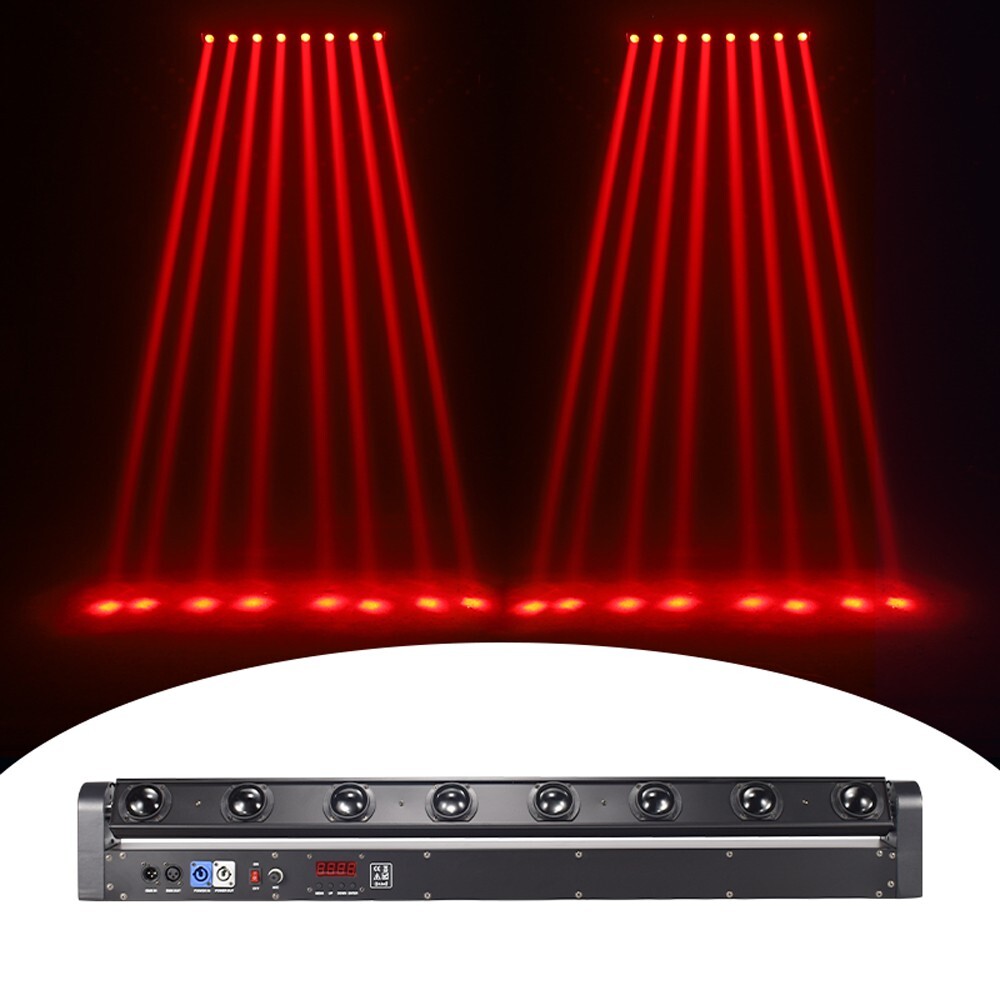 2pcs 8 Eyes 8x12W RGBW 4in1 DMX Moving Head LED Beam Bar Light for Disco DJs Bar