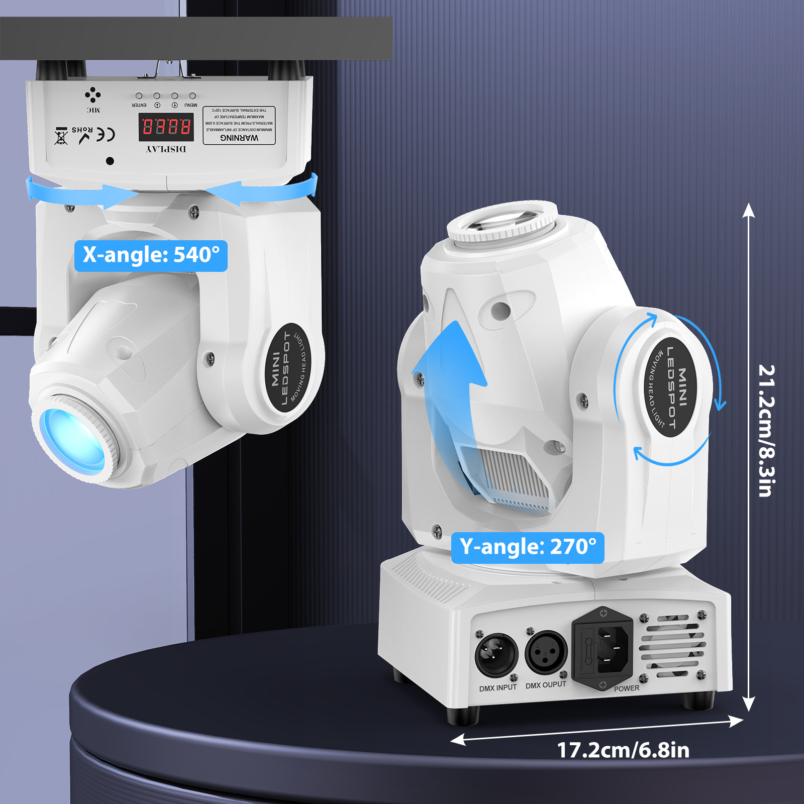 150W 8 Colors Mixing-Color Beam + 8Gobo 2 IN 1 Moving Head Light DMX Stage Light