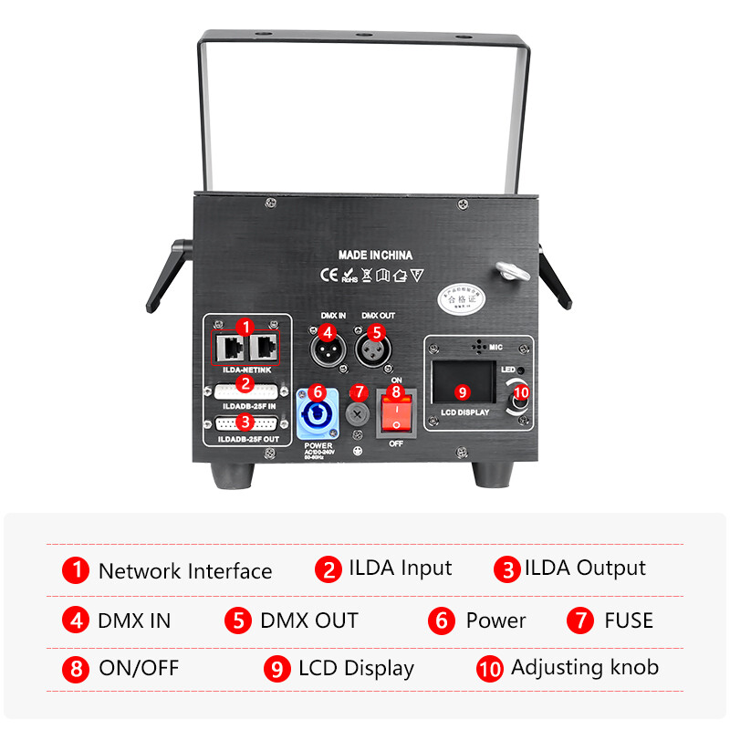 8W Stage Laser Light Disco DJ Projector Led RGB Laser Light Wedding APP Control