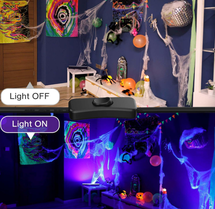 40W LED Black Light Bar for Glow Party, Blacklight with Plug &Switch, Each Light
