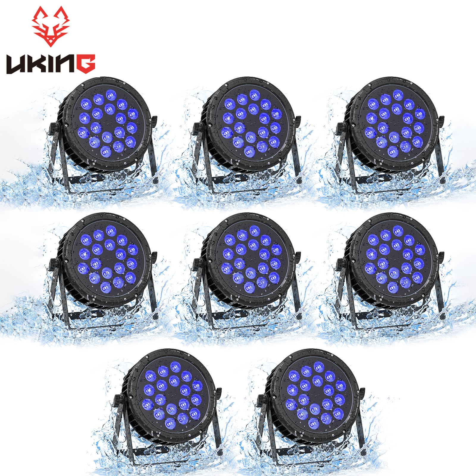 18X15W Waterproof IP65 LED Par Light DMX RGBW Sound Activated DJ Disco Lights
