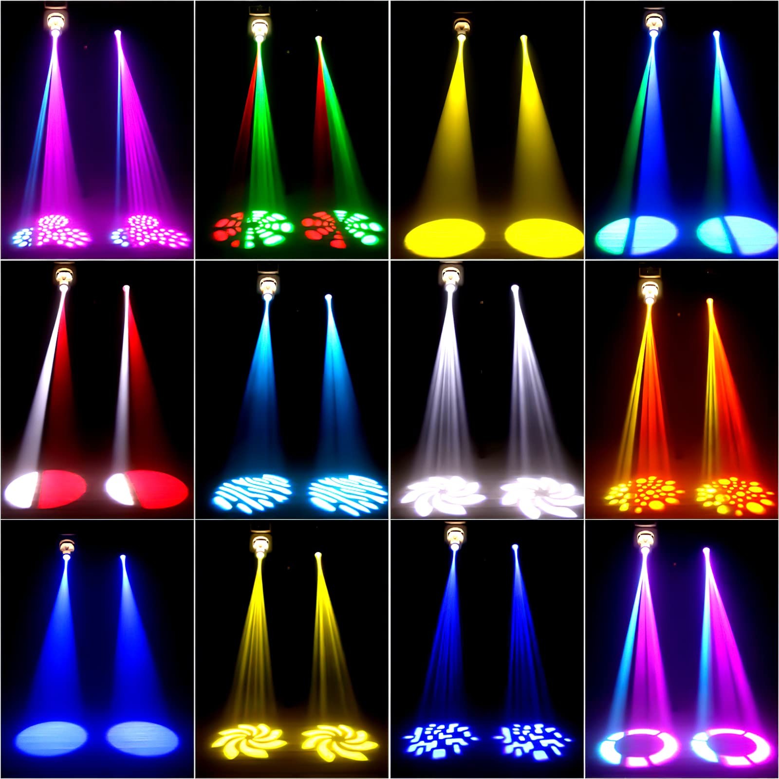 Stage Lights Moving Head Lights, 35W LED Spotlights DMX 512 with Sound Activated