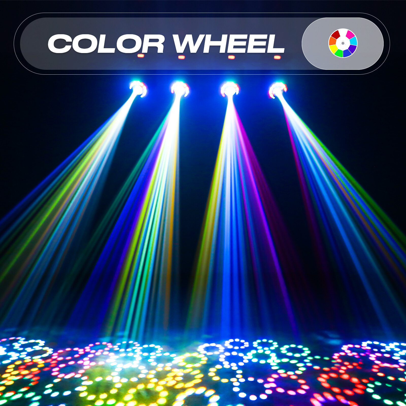 150W LED Moving Head Lights 18Prism RGBW Gobo Beam Stage Spot Light DJ Party DMX