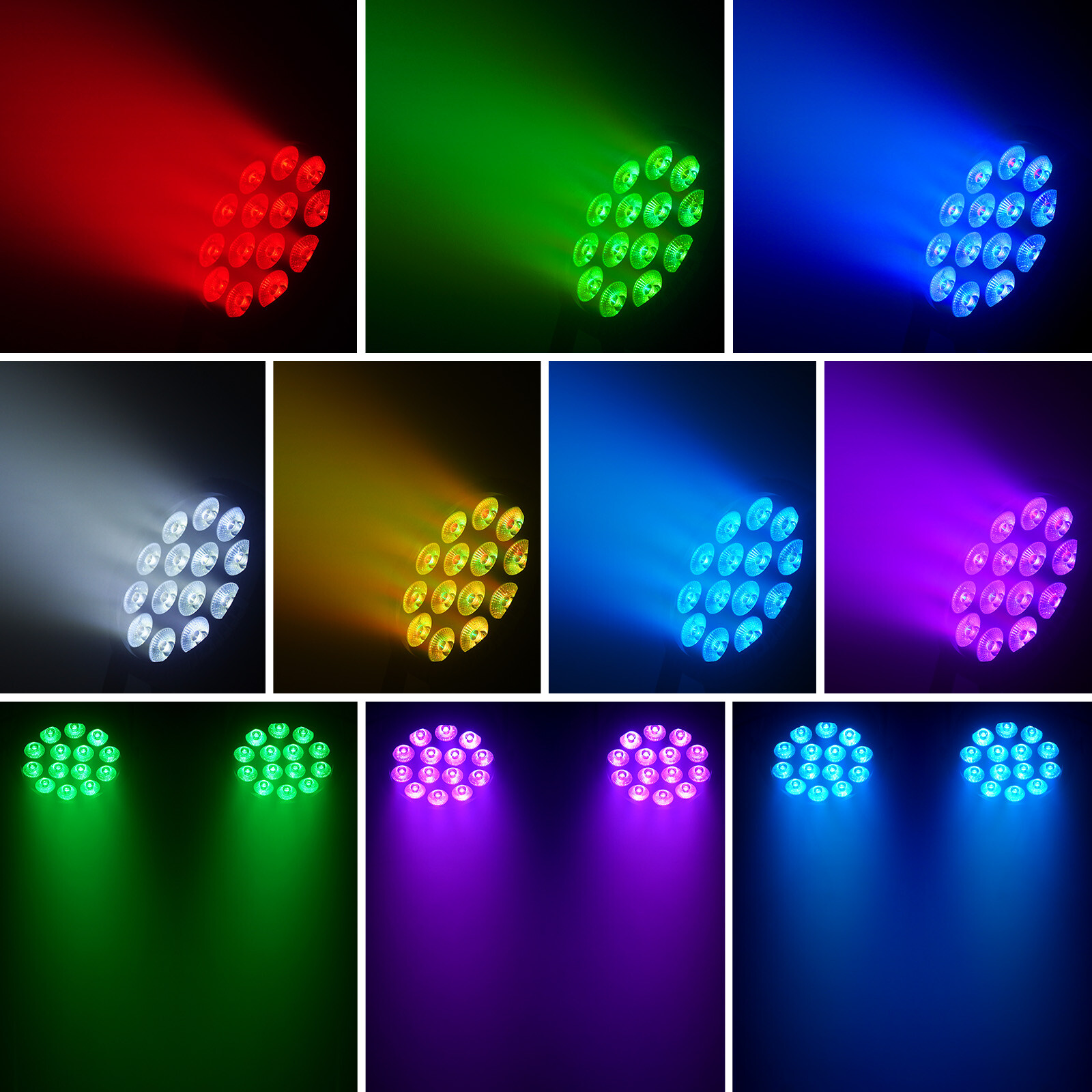 140W 14LED Par Light DMX RGBW 4 IN 1 Strobe Stage Lighting W/Remote Disco Party