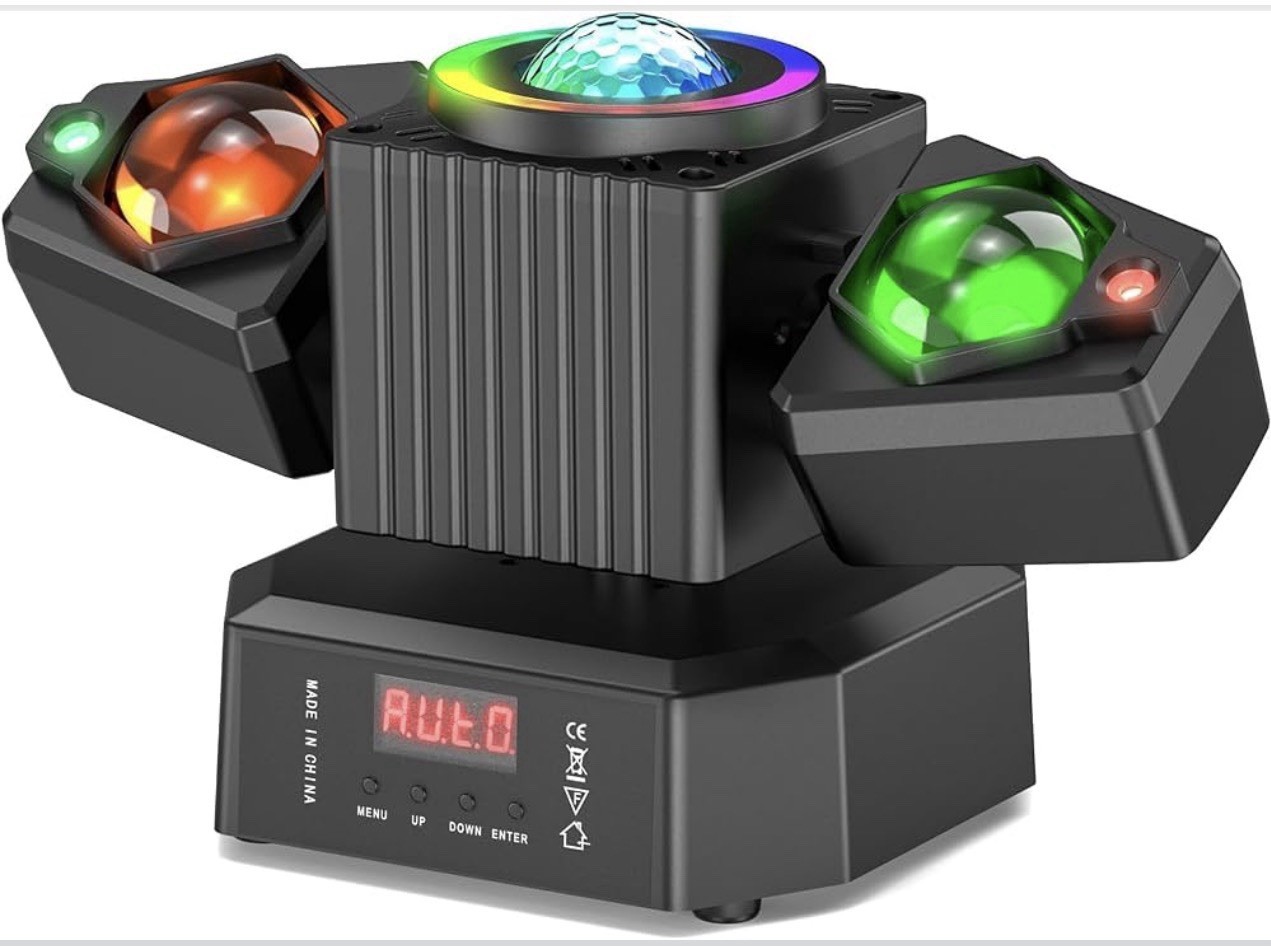 Two-Armed Moving Head Lights with RGBW 4-in-1 Stage Lighting Effect and Starr…