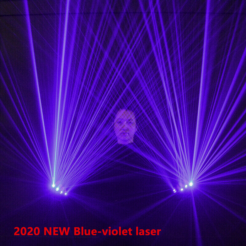 2in1 LED Light Blue-violet Laser Gloves DJ Dancer Stage Lighting Bar Party Glove
