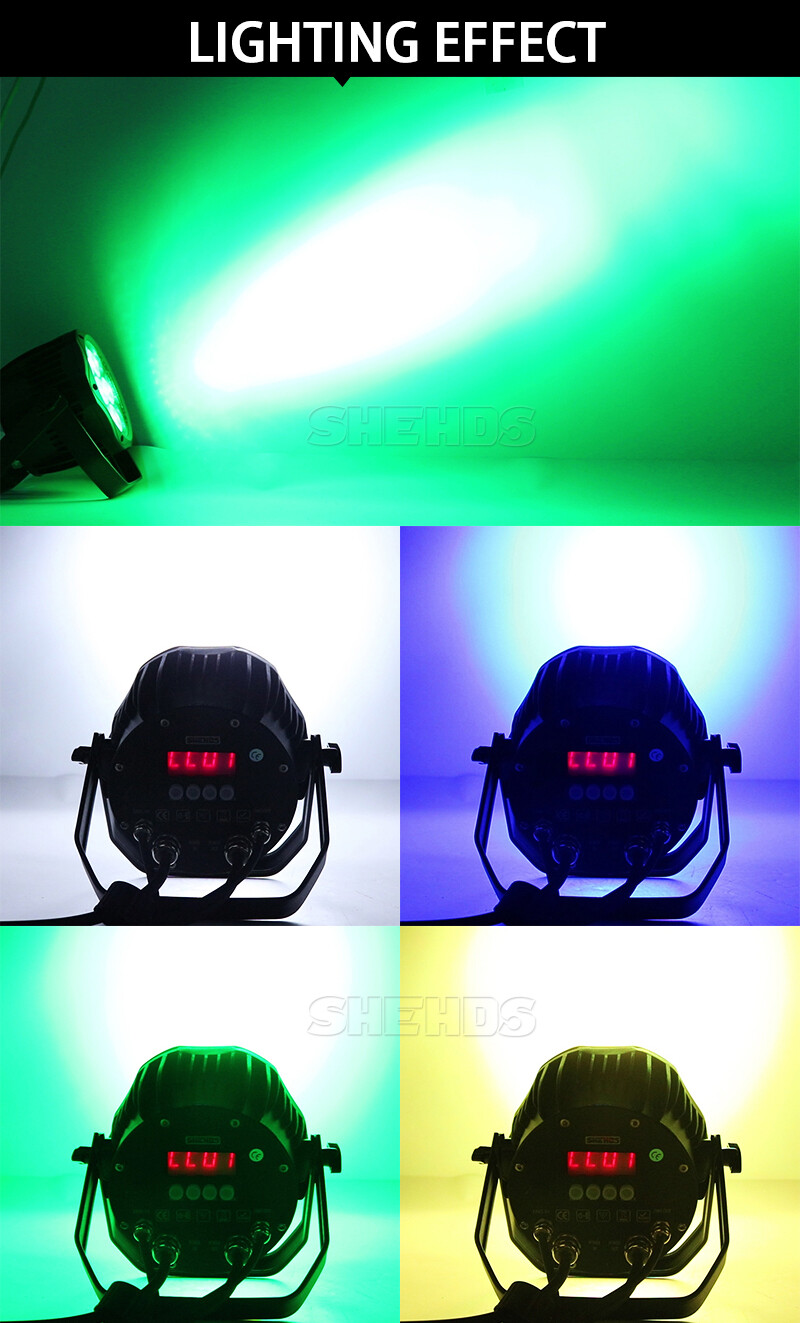 4PCS Led IP65 Outdoor Waterproof 7x18w RGBWA UV Wash Par Lighting