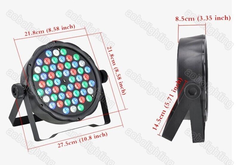 RGB LED Par Can Lights 54W LED Par Lights DJ Disco Party LED Par Stage Lighting