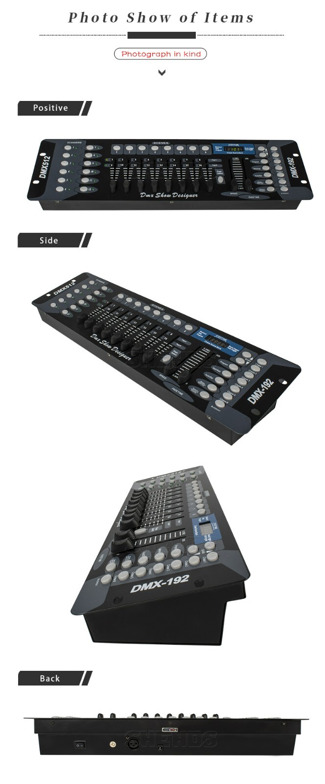 DMX 512 192 Channels Operator Console Controller For Stage Lighting DJ Party
