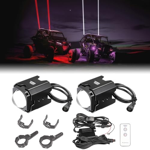 KEMIMOTO Whipless LED Whip Lights for Roll Cage 1.5-2″ SXS Multi Color