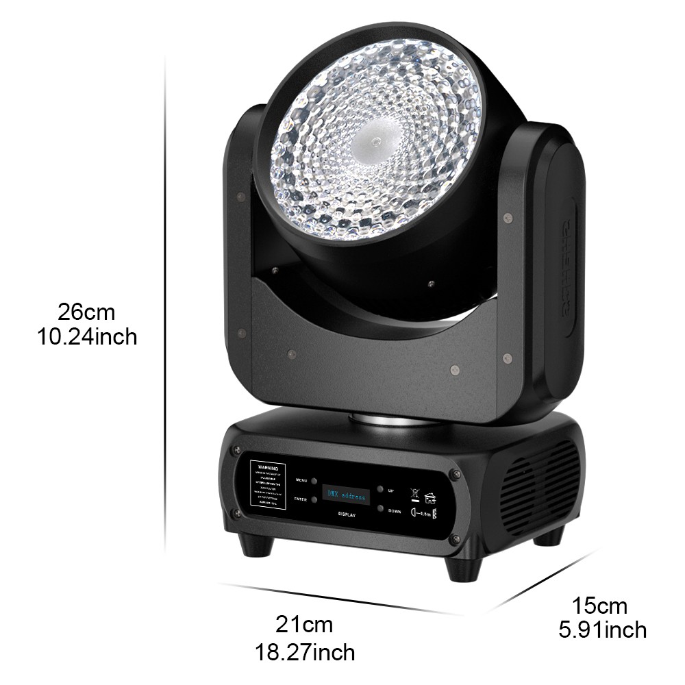 SHEHDS LED 120W Wash Spotlight RGBW 4IN1 Moving Head Light For Stage Wedding Bar