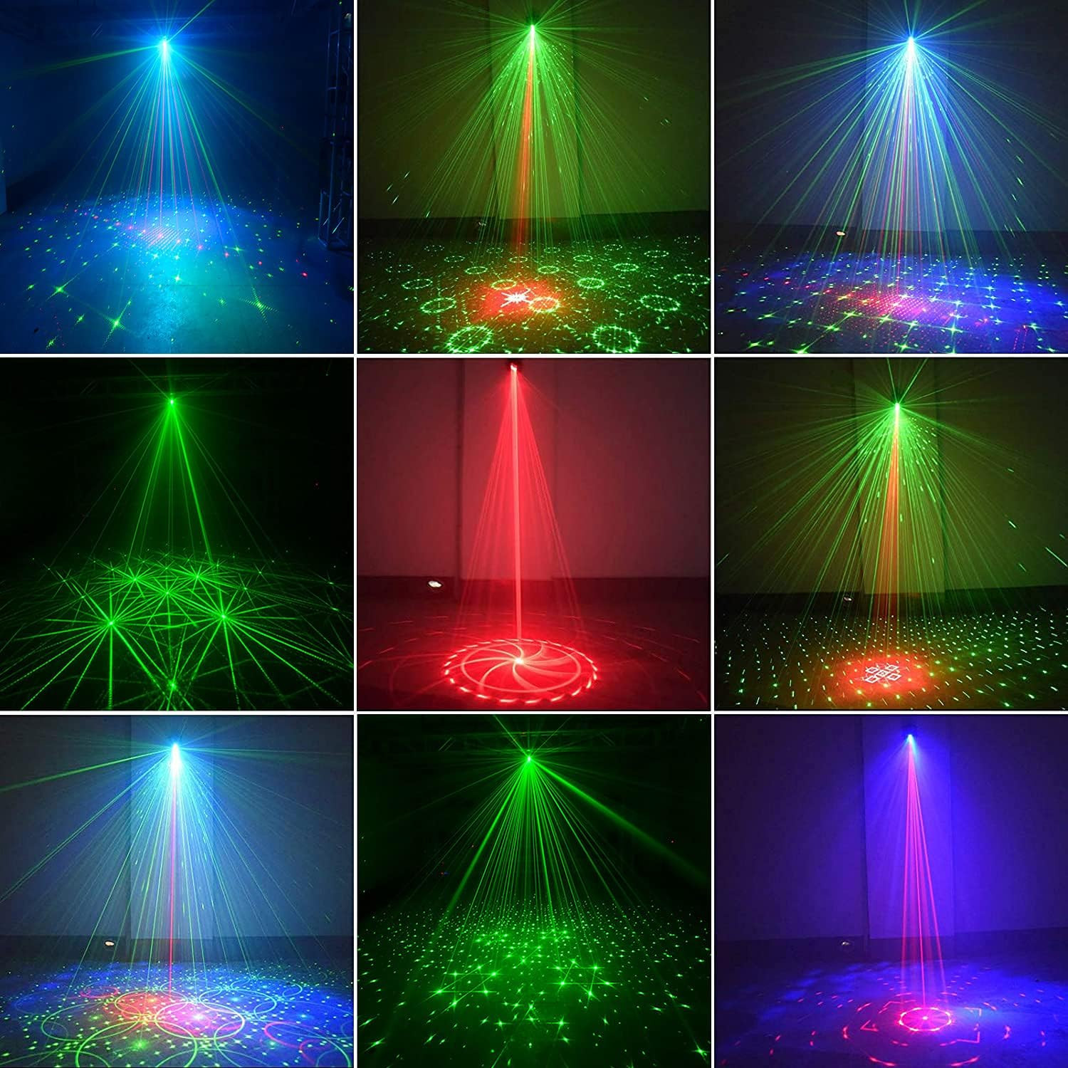 Laser Light Show Projector DJ Disco Ball Sound Activated Strobe Party Decor