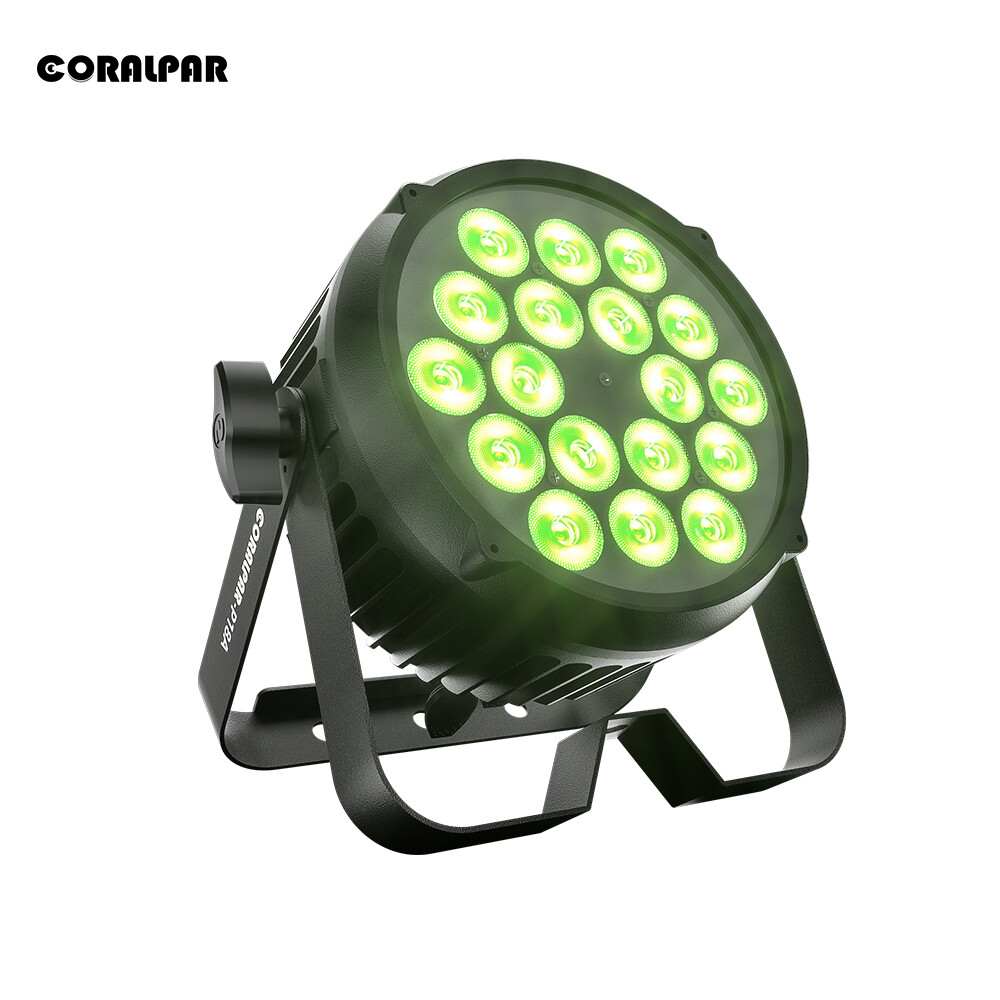 SHEHDS Upgrade version LED Flat Par 18x12W Waterproof IP65 Outdoor RGBWA+UV 6in1