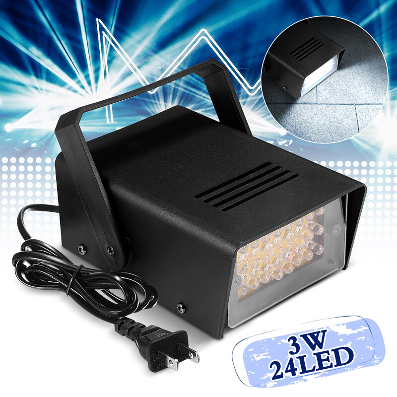 1~10Pcs Disco Strobe Light Party Led White Lights Halloween Flashing Stage Light