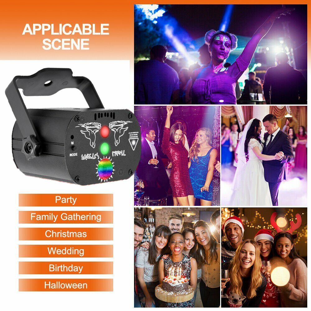 1024Pattern DJ Disco Party Stage Light Laser Projector LED RGB KTV Show Lighting