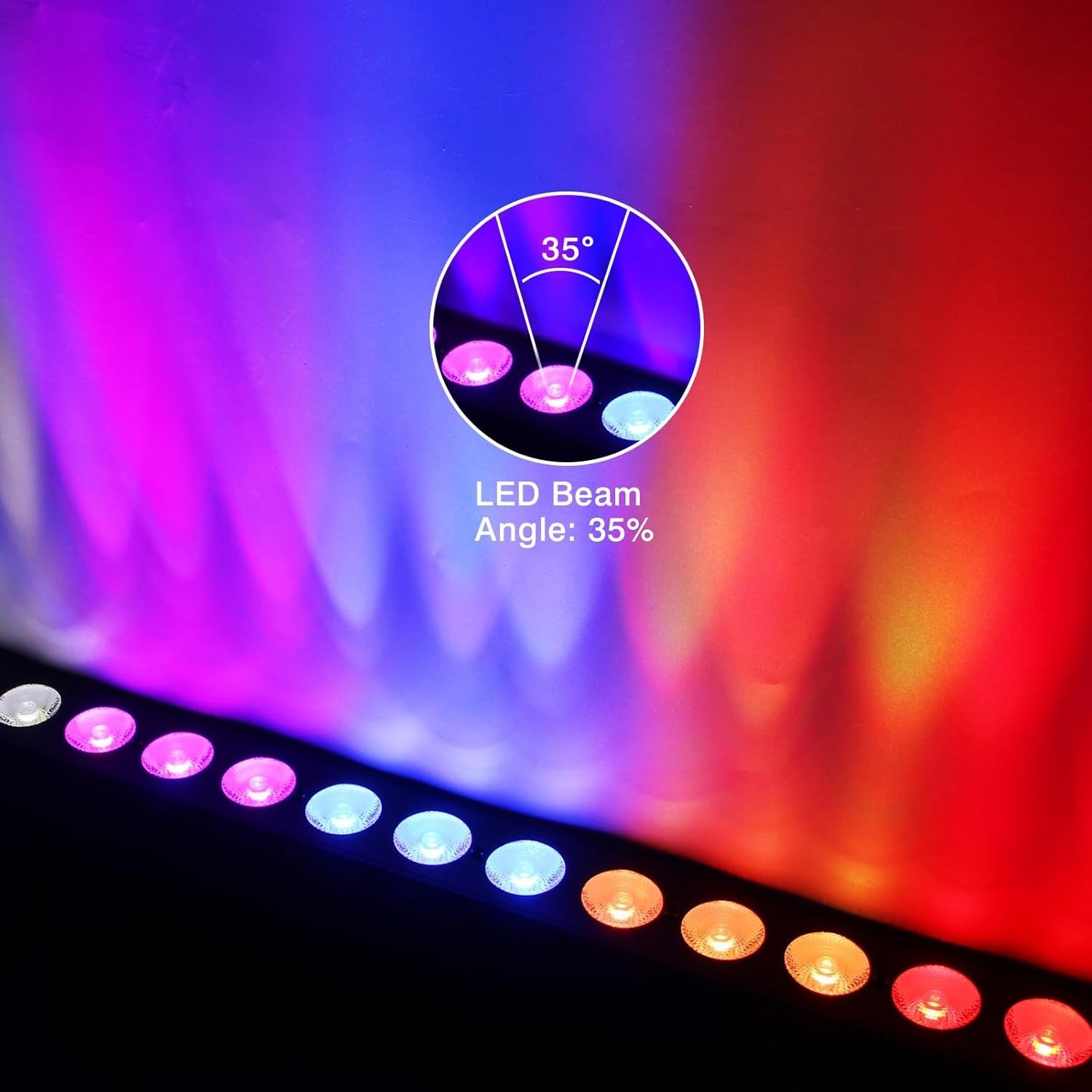 LED Stage Wash Light Bar – 150W 6IN1 RGBWA+UV Color Changing Linear Wall Wash…
