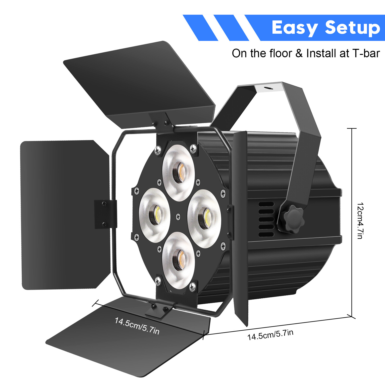 Yiflamefly 200W COB LED Par Light Stage Light Audience Blinder Spot Light DMX